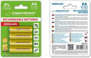 Esperanza Akumulator żółte AA / R6 2000mAh 4 szt. 2