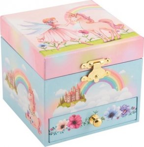 Goki Szkatułka z pozytywką wróżka z jednorożcem 2