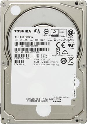 Dysk serwerowy Toshiba 600 GB 2.5'' SAS-3 (12Gb/s)  (AL14SEB060N) 1
