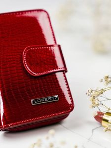 Lorenti Kup Przydasie LORENTI Pionowy, zapinany portfel damski z lakierowanej skóry naturalnej  Lorenti 4