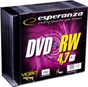 Esperanza DVD+RW/10/Slim 4.7GB 4x 1