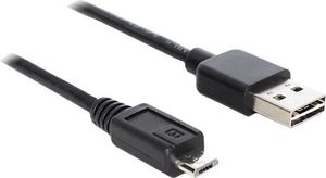 Kabel USB Delock USB-A - microUSB 1 m Czarny (83366) 1