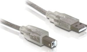 Kabel USB Delock USB-A - USB-B 0.5 m Przezroczysty (82057) 1