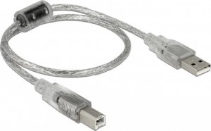 Kabel USB Delock USB-A - USB-B 0.5 m Przezroczysty (82057) 2