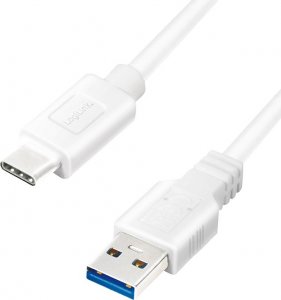 Kabel USB LogiLink USB-A - USB-C 1 m Biały (CU0174) 1