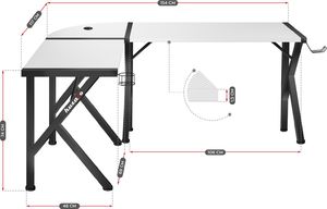Biurko Huzaro Hero 6.3 Białe 154 cmx48 cm 15
