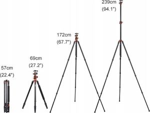 Monopod Kf Statyw Monopod K&f Aluminium 185 Cm Flat Lay Kf09.090 4