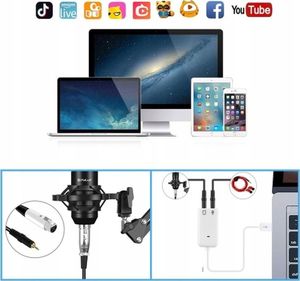 Mikrofon Puluz Zestaw 3w1 8