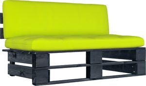 vidaXL Ogrodowa sofa środkowa z palet, czarna, drewno sosnowe 1