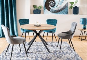 Signal Krzesło LOTUS VELVET turkusowe 3