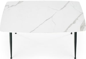 Halmar Stół MARCO 120x70 biały marmur/czarny 6