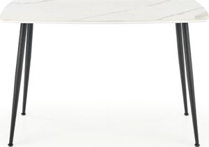 Halmar Stół MARCO 120x70 biały marmur/czarny 8