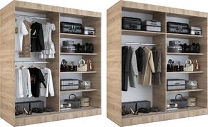 MKPOL Szafa przesuwna MODUO COMFORT 3 180 antracyt/biała mat z lustrem 3