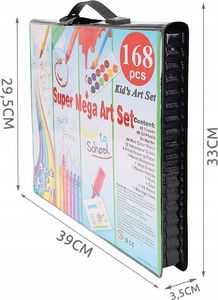 Iso Trade Zestaw do malowania w walizce 168 szt czarny 8