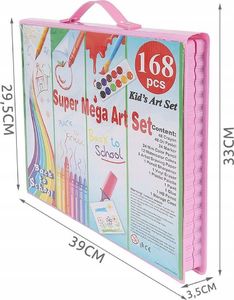 Iso Trade Zestaw do malowania w walizce 168 szt różowy 7