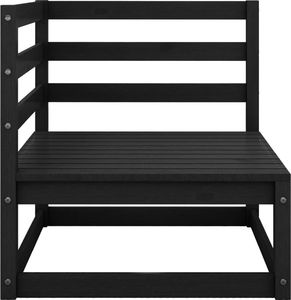 vidaXL 9-cz. zestaw wypoczynkowy do ogrodu, czarny, drewno sosnowe 4