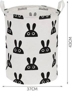 Kosz na pranie Severno w króliki 3