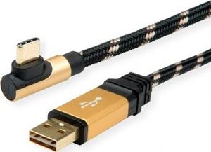 Kabel USB Roline USB-A - USB-C 1.8 m Czarny 1