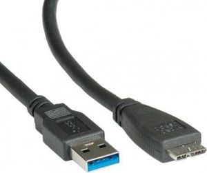 Kabel USB Roline USB-A - micro-B 3 m Czarny 1