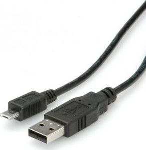 Kabel USB Roline USB-A - micro-B 1.8 m Czarny (11.02.8752) 1