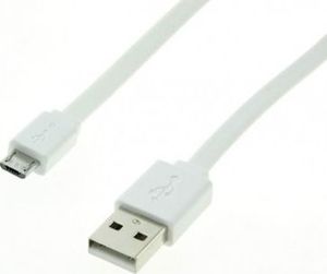 Kabel USB Roline USB-A - microUSB 1 m Biały (11.02.8761) 1