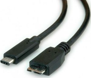 Kabel USB Roline USB-C - micro-B 1 m Czarny 1