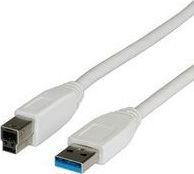 Kabel USB Value USB-A - USB-B 0.8 m Biały 1