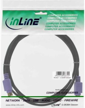 InLine PS/2 - PS/2, 2m, Czarny (13342W) 2