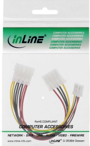 InLine Molex - 4-pin Floppy, 0.13m, Wielokolorowy (29658) 2