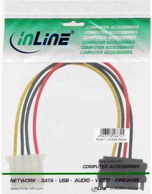 InLine Molex - SATA, 0.15m, Wielokolorowy (29669) 2