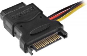 InLine SATA 15-pin - Molex x3, 0.15m, Wielokolorowy (29679) 2