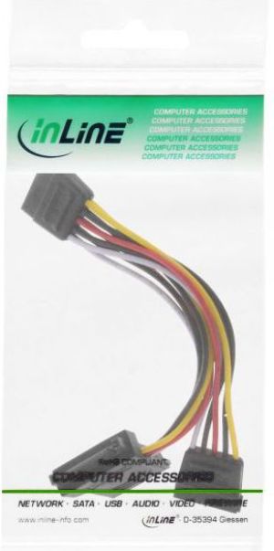InLine SATA 15-pin - SATA 15-pin x3, 0.15m, Wielokolorowy (29681) 2