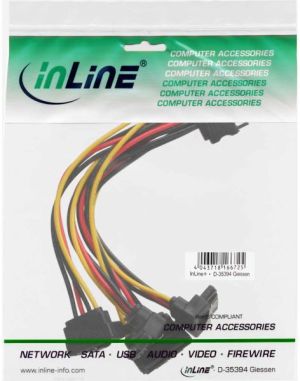 InLine SATA 15-pin - SATA 15-pin x4, 0.15m, Wielokolorowy (29683V) 2