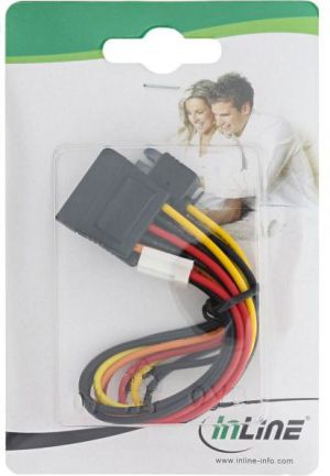 InLine SATA 15-pin x2 - 4-pin Floppy, 0.15m, Wielokolorowy (29691) 2