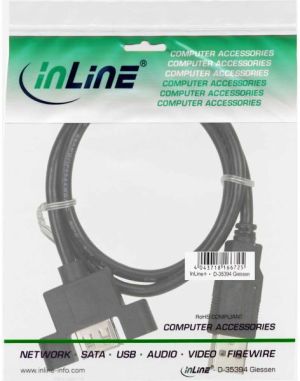 Kabel USB InLine USB-A - USB-A 0.6 m Czarny (33440E) 2