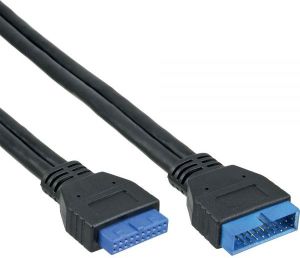 InLine USB 19 pin - USB 19 pin, 0.35m, Czarny (33448I) 1