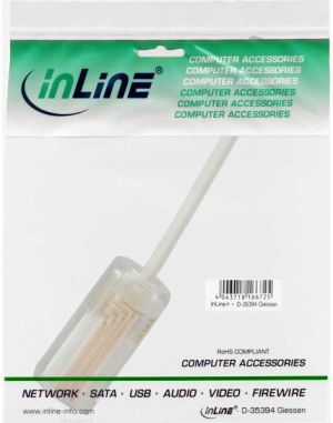 InLine Adapter Twist-Stop, RJ10, przeźroczysty + Kabel (18890) 3