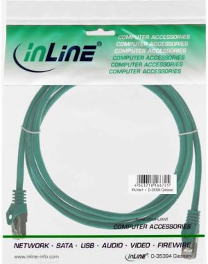 InLine Patchcord F/UTP, Cat.5e, zielony 0.5m (71550G) 2