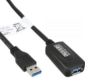 Kabel USB InLine USB-A - USB-B 5 m Czarny (35650) 1