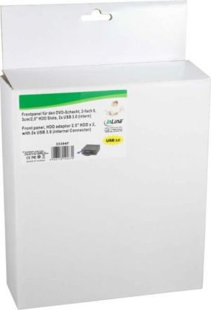 InLine Panel przedni 5.25", 2x 2.5" + 2x USB 3.0 (33394F) 2