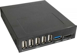 InLine Panel przedni 3.5" 1x USB 3.0 1x eSATA 5x USB 2.0 (33394I) 1