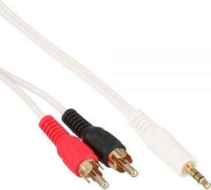 Kabel InLine Jack 3.5mm - RCA (Cinch) x2 7.5m biały (89928W) 1