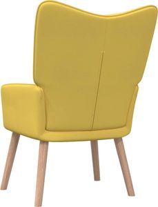 vidaXL Fotel, 62 x 68,5 x 96 cm, musztardowy, obity tkaniną 4