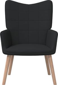 vidaXL Fotel, 62 x 68,5 x 96 cm, czarny, obity tkaniną 2