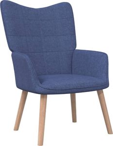 vidaXL Fotel, 62 x 68,5 x 96 cm, niebieski, obity tkaniną 1