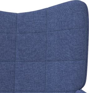 vidaXL Fotel, 62 x 68,5 x 96 cm, niebieski, obity tkaniną 5