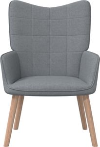 vidaXL Fotel, 62 x 68,5 x 96 cm, jasnoszary, obity tkaniną 2