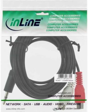 Kabel InLine Jack 3.5mm - RCA (Cinch) x2 5m czarny (89941D) 2