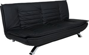 Actona Sofa rozkładana Faith black eko skóra 1