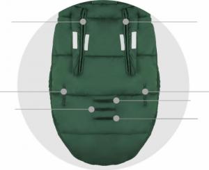 Ricokids Śpiworek do wózka, sanek Elmi Ricokids - khaki 12